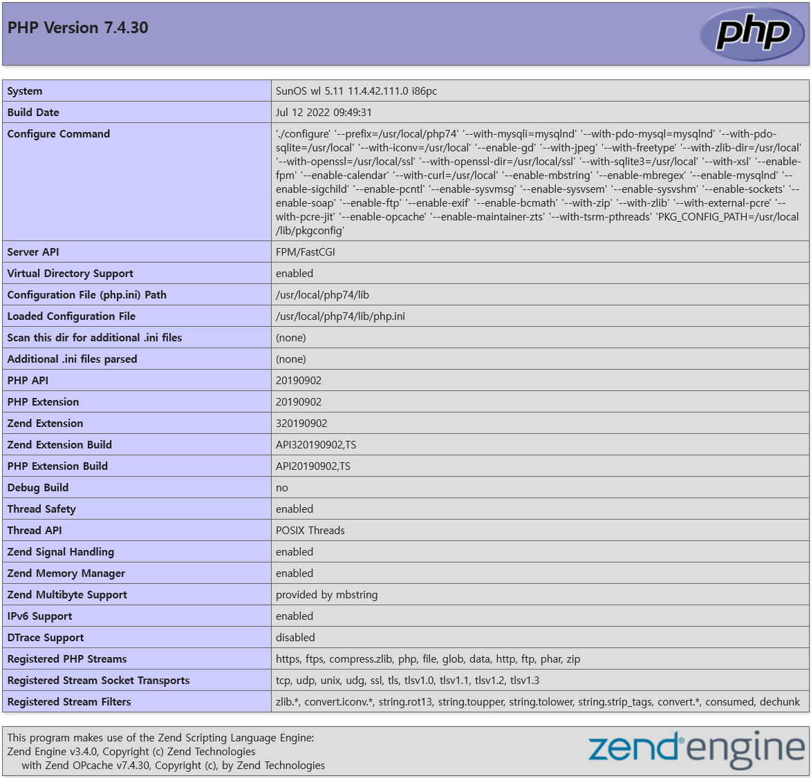 PHP정보