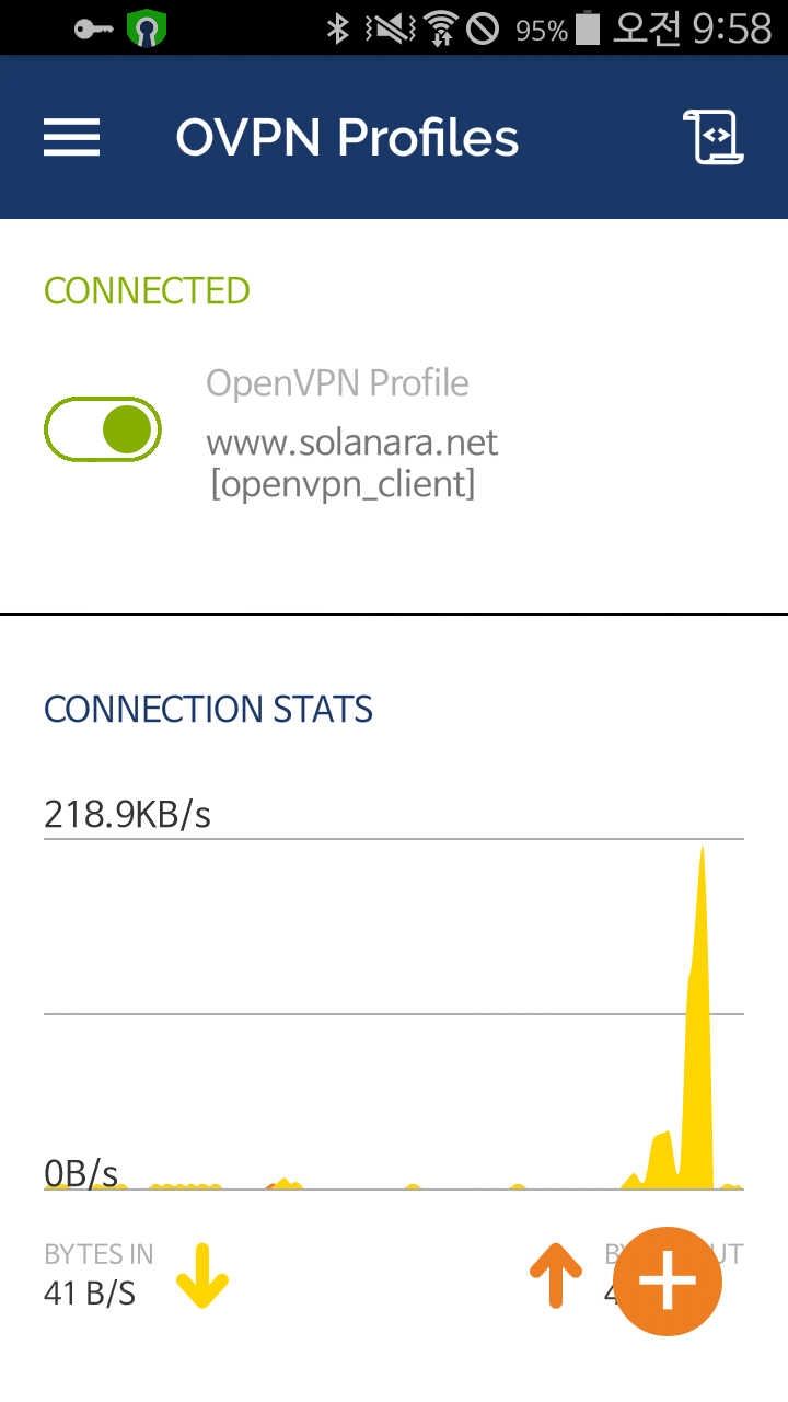 OpenVPN Android Client - Connected
